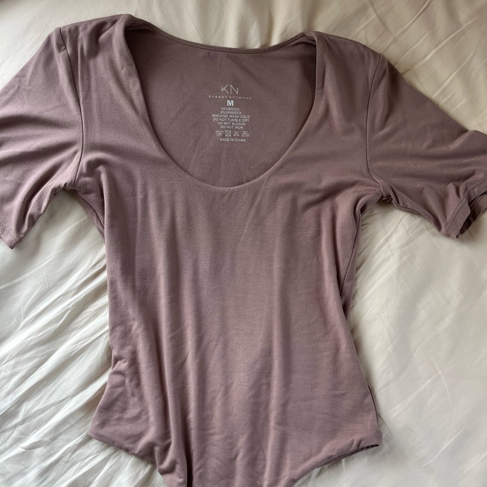 Klassy Network Bodysuit in Taupe